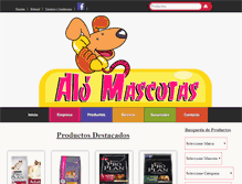 Tablet Screenshot of alomascotas.cl